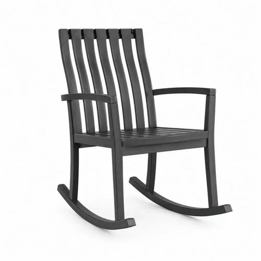 Garten Schaukelstuhl 1-Sitzer mit Armlehnen Akazienmassivholz Anthrazit 68 x 90 x 110 cm