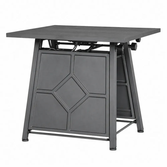Gartentisch Esstisch 120 x 120 x 74 cm Aluminiumlamellen Stahlgestell quadratisch Anthrazit Schwarz