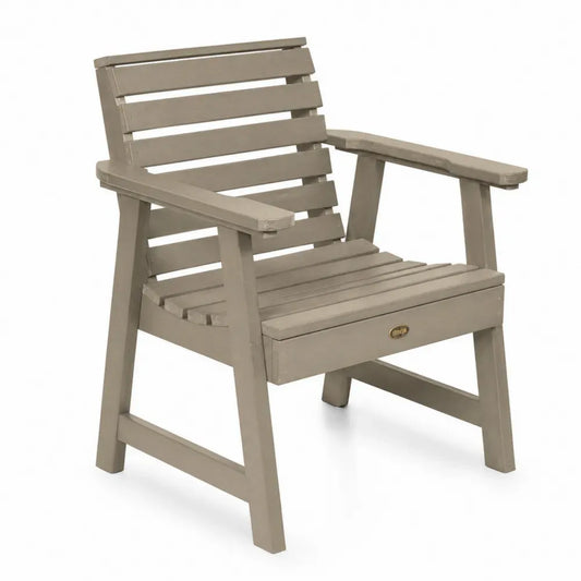 Gartenstuhl Essstuhl 1-Sitzer 68 x 65 x 92 cm Akazien-Massivholz Taupegrau mit Armlehnen